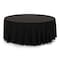 Atlas Commercial Products 120" Round Polyester Tablecloth, Black PY-120R-03 - alternate 1